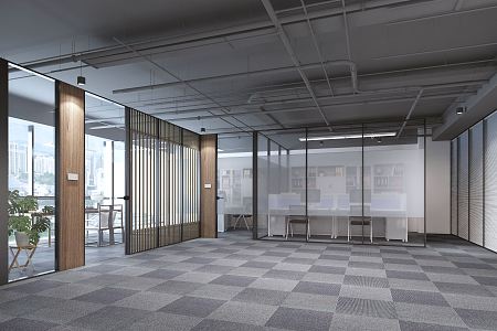 Modern Hall Simple Office 3d model