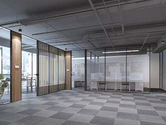 Modern Hall Simple Office 3d model