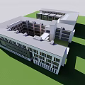 Modern Teaching Building School 3d model