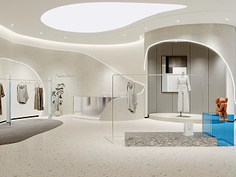 Modern Women's Clothing Store 3d model