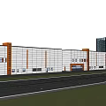 Modern Industrial Park Workshop 3d model