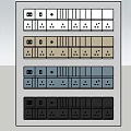 Stylish Switch Panels in White Gold Gray Black with Transparent Cover Accessory