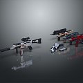 rifle semi-automatic rifle combat rifle battle rifle carbine war rifle attack rifle 3d model