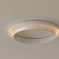 Modern White Ring Shaped Ceiling Light With Soft Illuminated Glow For Interior Spaces 3d model