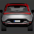 Sleek Silver Compact Car With Red Roof And Modern Black Wheels Design