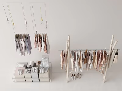 Modern Hanger Clothing 3d model