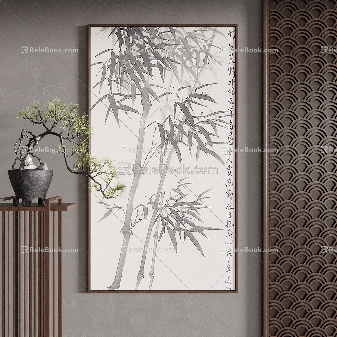 New Chinese Decorative Painting 3d model