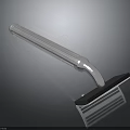Modern Stainless Steel Safety Razor With Ergonomic Metal Handle And Sharp Blade