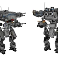Modern robot mechanical armor 3d model