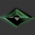 Futuristic Green Segmented Weapon With Spine Like Structure And White Tip
