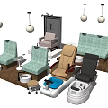 Massage Chair Collection With Various Styles Modern Design And Comfortable Features 3d model