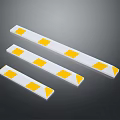 Safety Equipment Strips With White Base Yellow Square And Triangle Markers In Different Lengths