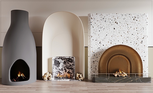 Modern Fireplace 3d model