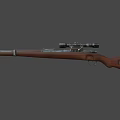 High Precision Hunting Rifle With Wooden Stock And Tactical Scope