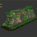 Modern Armed Train Military Card Air Defense Armored Vehicle Armored Train 3d model