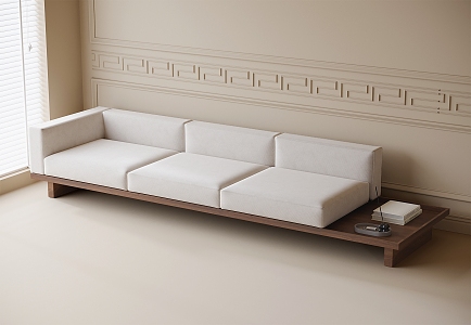 Modern Multiplayer Sofa Three-Seat Sofa 3d model