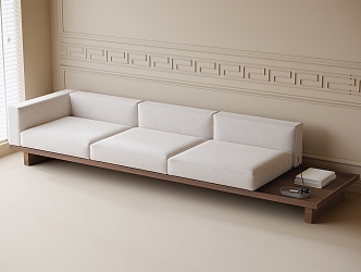 Modern Multiplayer Sofa Three-Seat Sofa 3d model