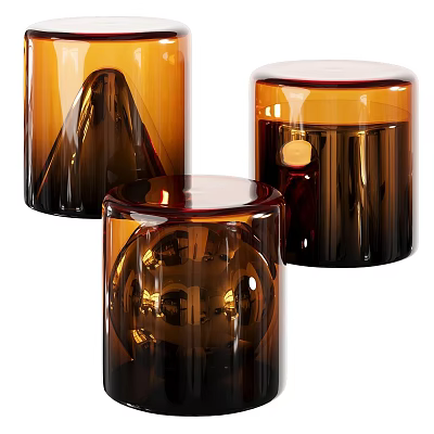 Stylish Modern Coffee Table Featuring Transparent Glass Top And Brown Wooden Frame 3d model