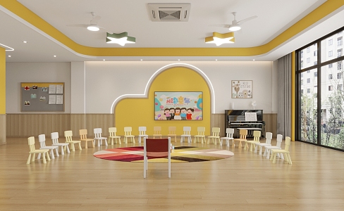 Modern Kindergarten Classroom 3d model