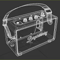 Bambling Portable Speaker with Brown Leather Handle Control Knobs and Woven Texture