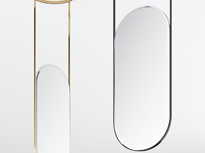 mirror beauty ideagant suit oval metal 3d model