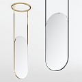 mirror beauty ideagant suit oval metal 3d model