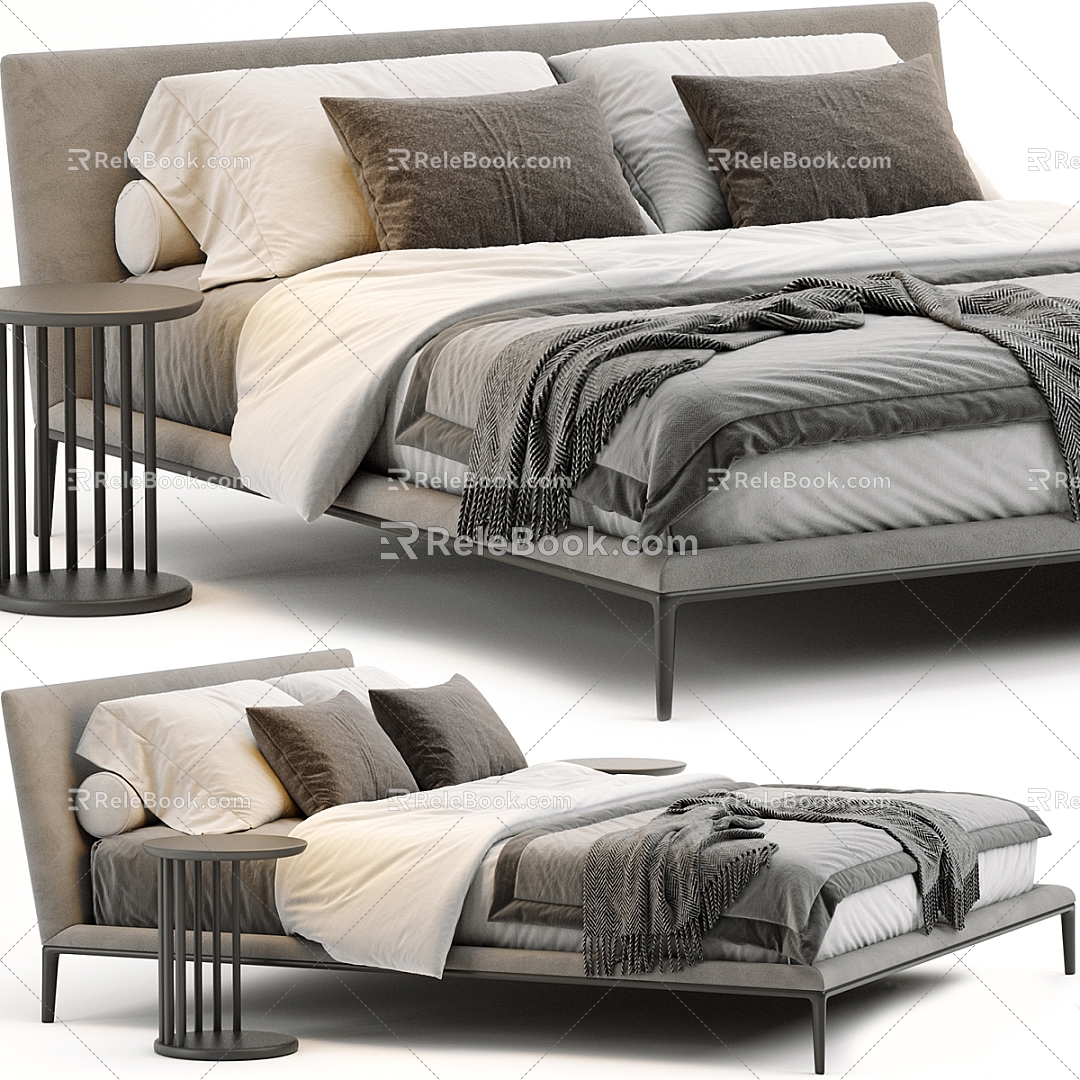 Double bed 3d model