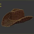 Red Leather Cowboy Hat with Classic Brown Band and Stylish Design