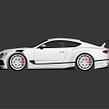 Sleek Silver Sports Car With Red Interior And Black Rear Spoiler
