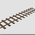 Train Traveling On Rusty Rail Tracks With Wooden Sleepers And Metal Rails