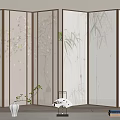 new chinese style screen 3d model