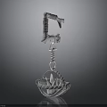 3D Mechanical Arm Structure With Suspended Chain And Metal Basket