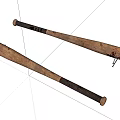 Vintage Wooden Baseball Bats With Nails As Durable Sports Training Equipment
