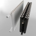 Modern White and Black Radiators for Home Heating as Essential Household Appliances