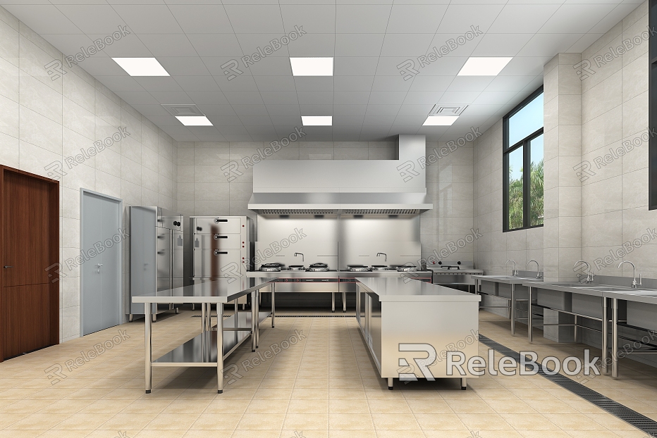 Modern Kitchen Hotel Kitchen model