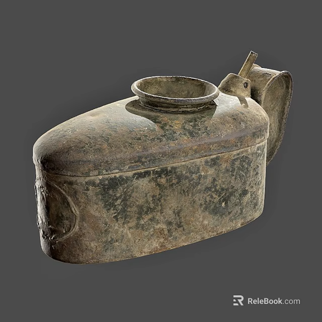 Vintage Antique Bronze Decorative Ornaments Set With Lid And Handle For Rustic Home Decor 3d model 