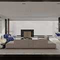 Modern Bright Open Plan Living And Dining Room With Panoramic Sea View And Elegant Furniture