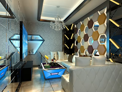 Modern KTV Beehive 3d model Modern KTV Beehive 3d model