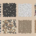 Assorted Stone Wood Samples With Diverse Colors And Textured Patterns 3d model