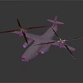 Large White Transport Airplane With Four Propellers And Red Tail 3D Rendering