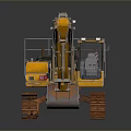 Yellow Hyundai Crawler Excavator Utility Vehicle With Heavy Duty Track And Cabin