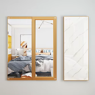 modern mirror vanity mirror full-length mirror folding mirror 3d model