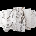 White Marble Slabs With Natural Veins And Decorative Sphere 3d model