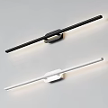 Modern Slim Linear Black And White Wall Mounted Illuminated Lamps
