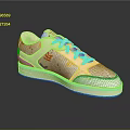 Pink And White Sneakers With Colorful Floral Patterns On Upper And White Sole