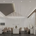 Elegant Modern Beauty and Hair Salon Interior With Stylish Chairs Mirrors And Pendant Lighting