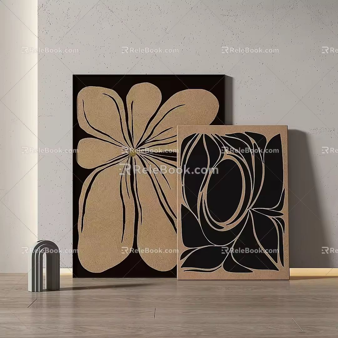Simple abstract decorative painting 3d model