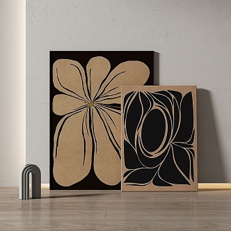 Simple abstract decorative painting 3d model