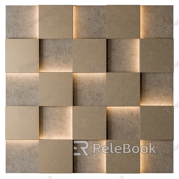 Quiet grille background wall decorative wall panel model