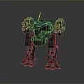 Green Armored Robot Game Movie Character With Mechanical Design And Futuristic Look